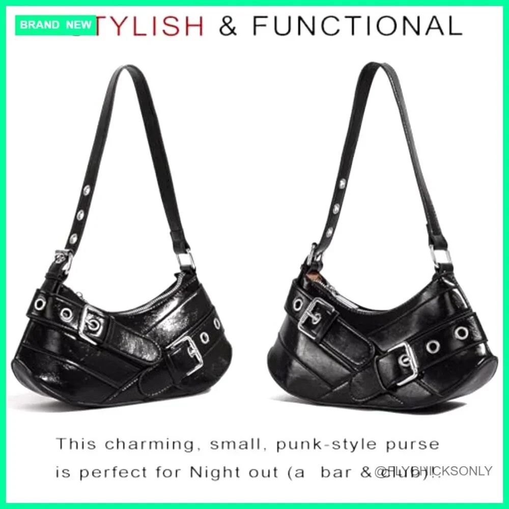 Vegan Leather Hobo Shoulder Bag with Adjustable Strap and Zipper Closure